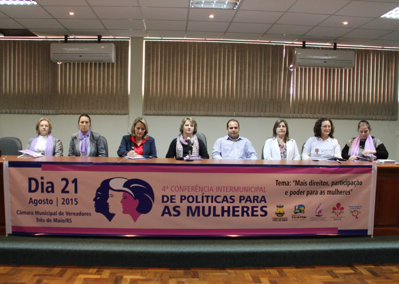 TRÊS DE MAIO SEDIA 4ª CONFERÊNCIA INTERMUNICIPAL DE POLÍTICAS DA MULHER